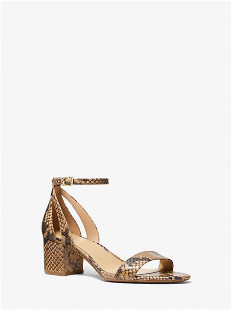 michael kors cardi flex|Cardi Flex Snake Embossed Leather Sandal .